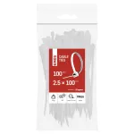 Opaska zaciskowa 100×2,5, biała, 100 szt