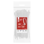 Opaska zaciskowa 150×3,5, biała, 100 szt