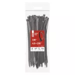 Opaska zaciskowa 200×4,8, czarna, 100 szt