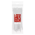 Opaska zaciskowa 200×4,8, biała, 100 szt