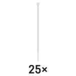 Opaska zaciskowa 450×7,6, biała, 25 szt