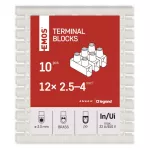 Listwa zaciskowa 2,5–4mm2, biała, 10 szt