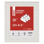 Listwa zaciskowa 4–6mm2, biała, 10 szt