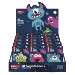 Brelok LED monsterki, 18 szt., display box