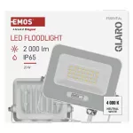 Naświetlacz LED GLARO 20W, biały, IP65, 2000 lm, neutralna biel
