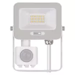 Naświetlacz LED GLARO PIR 10 W, biały, IP54, 1000 lm, neutralna biel