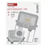 Naświetlacz LED GLARO PIR 10 W, biały, IP54, 1000 lm, neutralna biel