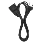 Przedłużacz 1,5 m / 1 gniazdo / czarny / PVC / 0,75 mm2