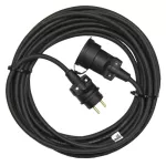 Przedłużacz ogrodowy 10 m / 1 gniazdo / czarny / guma / 230 V / 1,5 mm2