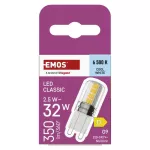 Żarówka LED Classic JC / G9 / 2,5 W (32 W) / 350 lm / zimna biel