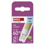 Żarówka LED Classic JC / G9 / 4,9W (60 W) / 806 lm / Zimna biel