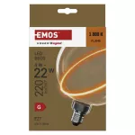 Żarówka LED DECO G130SRA / E27 / 4 W (22 W) / 220 lm / flame