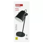 Lampa biurkowa NINA na żarówkę E27, czarna