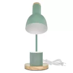 Lampa biurkowa POPPY na żarówkę E27, zielona