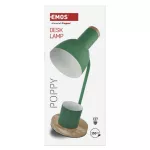 Lampa biurkowa POPPY na żarówkę E27, zielona