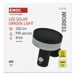 Lampa LED Garden TERION solarna 15 cm, ciepła biel, max 200 lm, IP44, PIR