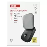 Lampa naścienna LED Garden NIKA, 20cm, ciepła biel, 12,8W, 900lm, IP44, PIR