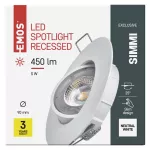 Oczko LED SIMMI 5W neutralna biel, biały