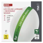 Oprawa sufitowa LED TIVI, okrągła biała 8,6W, IP44, neutralna biel, czujnik MW
