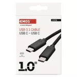 Kabel USB 3.1, wtyk C - C, szybkie ładowanie, transmisja danych, 1 m, czarny