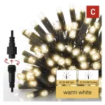 Oświetlenie łączone Premium - sople 50 LED 3m ciepła biel miga, czarny przewód, IP44