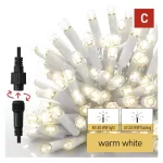 Oświetlenie łączone Premium- sople 50 LED 3m ciepła biel, biały błyszcz. przew. IP44