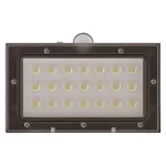 Oprawa LED Garden BRIXO solarna z PIR, 350 lm, NW, biała