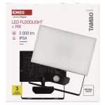 Naświetlacz LED TAMBO z czujnikiem PIR, 50 W, 5000 lm, czarny