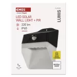 Oprawa LED Garden LUNIS solarna, 220 lm, PIR, NW