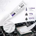 Qoltec Profesjonalna pasta termoprzewodząca 1.42 W/m-K | 100g  | Biała