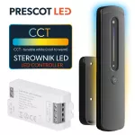 Sterownik LED CCT 12A touch RF komplet    z pilotem czarnym 5-24V Prescot