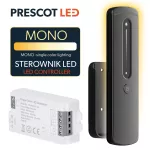 Sterownik LED MONO 12A touch RF komplet   z pilotem czarnym 5-24V Prescot