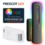 Sterownik LED RGB 12A touch RF komplet    z pilotem czarnym 5-24V Prescot