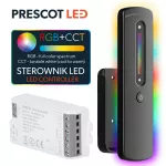 Sterownik LED RGBCCT 12A touch RF         komplet z pilotem czarnym 5-24V Prescot