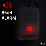 Qoltec Certyfikowany Czujnik wycieku gazu ziemnego | detektor CH4 | NG | Tuya | Wi-Fi | alarm 85dB | LED