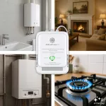 Qoltec Certyfikowany Czujnik wycieku gazu ziemnego | detektor CH4 | NG | Tuya | Wi-Fi | alarm 85dB | LED