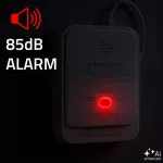 Qoltec Certyfikowany Czujnik 2w1 wycieku gazu ziemnego i tlenku węgla (czadu) | detektor CH4 | CO | NG | Tuya | Wi-Fi | alarm 85dB | LED