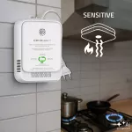 Qoltec Certyfikowany Czujnik 2w1 wycieku gazu ziemnego i tlenku węgla (czadu) | detektor CH4 | CO | NG | Tuya | Wi-Fi | alarm 85dB | LED