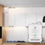 Qoltec Certyfikowany Czujnik 2w1 wycieku gazu ziemnego i tlenku węgla (czadu) | detektor CH4 | CO | NG | Tuya | Wi-Fi | alarm 85dB | LED