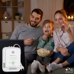 Qoltec Certyfikowany Czujnik 2w1 wycieku gazu ziemnego i tlenku węgla (czadu) | detektor CH4 | CO | NG | Tuya | Wi-Fi | alarm 85dB | LED