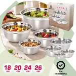 KINGHOFF MISKI KUCHENNE ZESTAW 4szt.  (18,20,24,26cm) STAL NIERDZEWNA