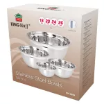 KINGHOFF MISKI KUCHENNE ZESTAW 4szt.  (18,20,24,26cm) STAL NIERDZEWNA