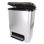 KETER KOSZ NA ŚMIECI COMPATTA STYLE STEEL 25L SREBRNY
