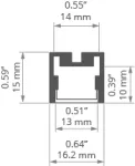 Profil Led PDS-ZM-PLUS 1m anodowany KLUŚ