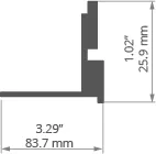 Profil Led 3035-KR-KOZE 3m KLUŚ