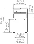 Profil Led KRAV05IN 1m anodowany KLUŚ