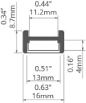 Profil Led MICRO-H 3m anodowany KLUŚ