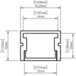 Profil Led PDS-4-PLUS 3m anodowany KLUŚ