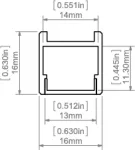 Profil Led PDS-H 1m anodowany KLUŚ