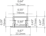 Profil Led PDS-NK 2m anodowany KLUŚ